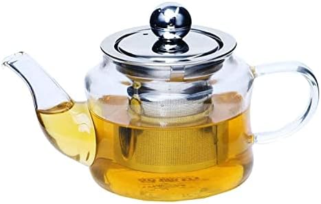 Современи чајници котел чаша чаша чаша отпорна на топлина стакло не'рѓосувачки челик филтер чајник мал капацитет чајник задебелување од 200
