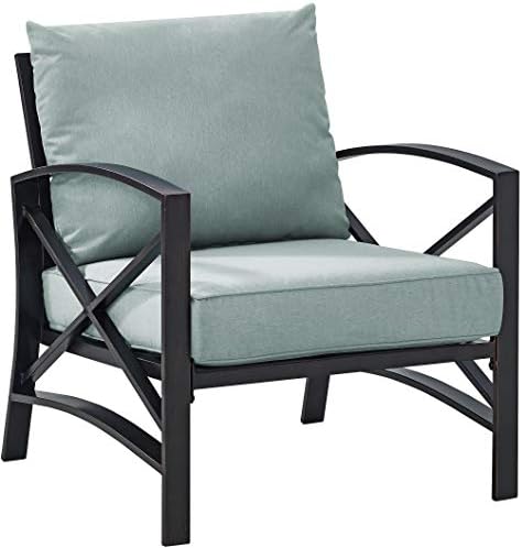 Мебел Кросли KO60016BZ-MI KAPLAN Отворено метал сет со 3 парчиња седење, подмачкана бронза со перничиња за магла