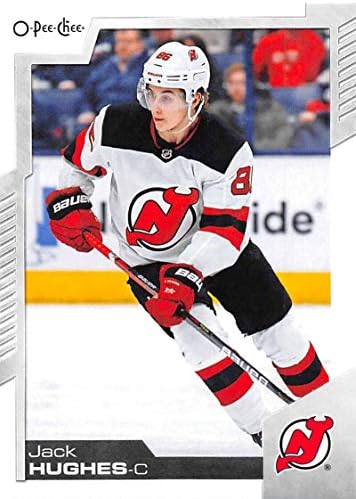 2020-21 O-Pee-Chee 70 Jackек Хјуз Newу Jerseyерси ѓаволи NHL хокеј за тргување со картички