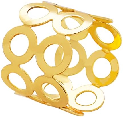 Llly 10 парчиња хотелски банкет маса метална салфетка прстен салфетка седиштена прстен шупливо злато и сребрена салфетка тока