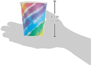 Уникатни Хартиени Чаши за Еднократна Употреба-9 мл | Боја За Вратоврска | 8 Парчиња, 8 Брои, Мулти