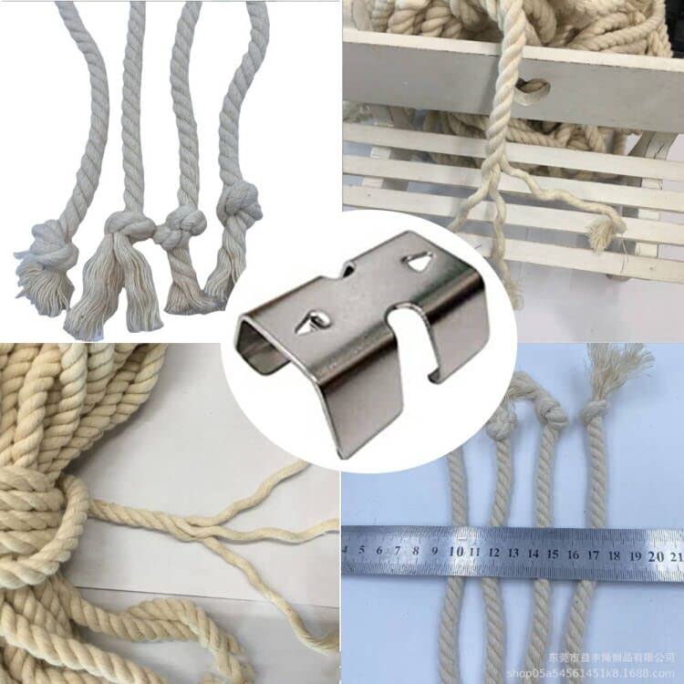 Shengding 12 Piece Тешки не'рѓосувачки челик двојно јаже клип или плетенка метални клипови за јажиња за јажиња од 0,31 „до 0,47“.