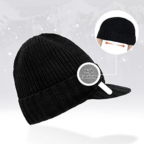Poximi Men плетени капа, жени, Earflap Зимски капачиња, машка волна капа, топло череп капаче со уво потопло
