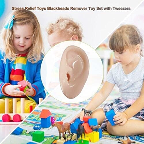 Мудоуер вештачко уво со честички од црна глава*20, олеснување на олеснување на вознемиреност Смешна играчка за DIY за стрес