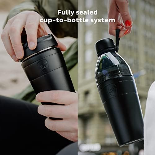 KeepCup Helix Мешано комплет | Мешано мешан не'рѓосувачки челик и пластична двојна отворена чаша до шишиња | Патничка кригла со целосно