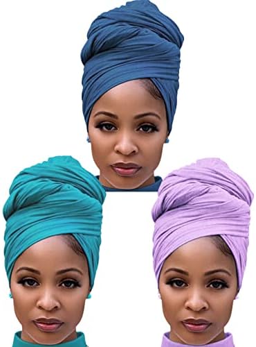Harewom 3 ПАРЧИЊА Обвивки За Глава За Црни Жени Облоги Со Турбан Еластични Африкански Обвивки За Коса Шамија Од Шамија Од Дрес Врзете