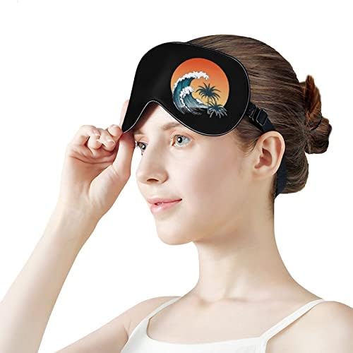 Сурфер голем бран маска за спиење со прилагодлива лента меко око затемнување за затемнување за следење за патување за одмор