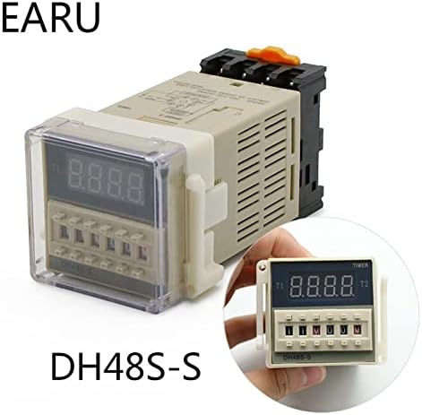 DASEB DH48S-S 0.1 s-990h AC 110V 220V DC 12V 24v Повторете Циклус SPDT Програмабилен Тајмер Време Прекинувач Реле со Приклучок