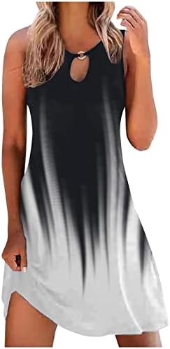 Женски Фустани Завиткајте Жени Моден Фустан За Печатење Секојдневен Летен Секси Шуплив Фустан Без Ракави Жена