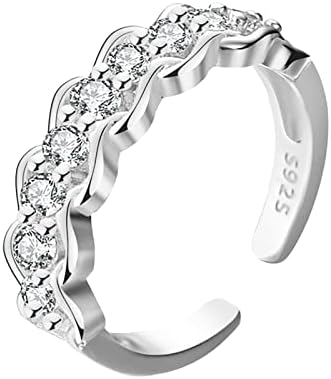 Прстени за свадба и ангажман за жени луксузен ладен личен прстен прстен Отворање на женски моден индекс на светлина