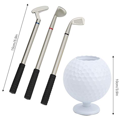 Keenso Golf Ball Model Pen Shander, 3 парчиња Pens Ballpoint Pens, Golf Desktop Подарок Mini Golf Ball Pens Pen, сувенир, за