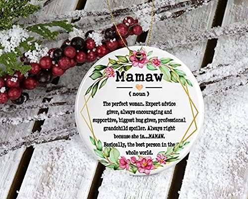 Волфејсигнигдд именка на именка на Мамав - Божиќен украс за Мамав - украс за Денот на мајката - подароци од Мамав - дефиниција на Мамав