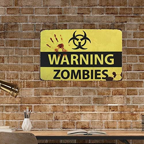 Сумик Предупредување Зомби, Метал Калај Знак, Гроздобер Уметност Постер Плакета Ѕид Декор