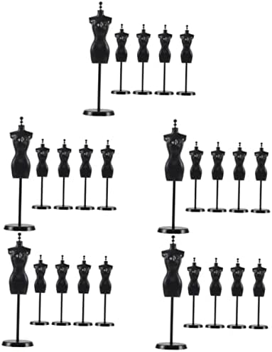 Toyandona 25 парчиња кукли манекенки стојат пластична одвојлива црна заграда