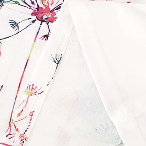 Јуниори брод вратот на врвовите Обични врвови кошули со кратки ракави глуварче диво цвеќе Дејзи цвет графички есен летни врвови