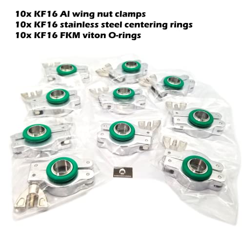 ISO-KF Flange NW16 KF16 Клим за прицврстувачи на крилјата со прстен за центрирање на не'рѓосувачки челик и FKM Viton O-Ring