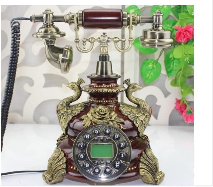 Seass Vintage телефонска декорација на домаќинства Телефон/Редицијална/без рака/лична карта на повикувачот со позадинско осветлување