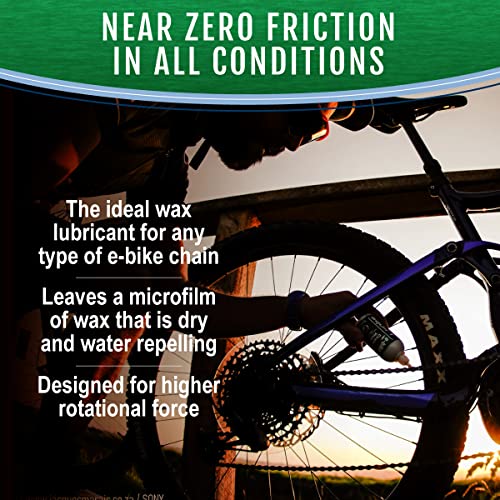 Восок за е -велосипедски ланец на Squirt со адитиви со висок притисок за е -велосипеди - лубрикант на ланецот Ebike за влажни