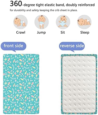 Пролетен тематски вграден креветче за креветчиња, стандарден сад за душек за креветчиња со меки мали деца со лежишта, вградени чаршафи за креветчиња