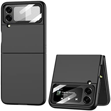 BAILI Samsung Z Flip 4 Силиконски Случај Со Заштитник На Екранот, Galaxy Z Flip4 Силиконски Капак Заштитни Мат Финиш, Мека Површина Телефон