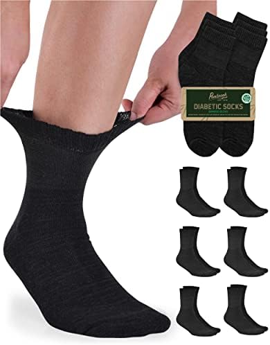 Бамбус Дијабетични Чорапи за Мажи &засилувач; Жени-6 Пара Глуждот Должина Менс Дијабетични Чорапи | Бамбус Чорапи Жени | Дијабетес Чорапи