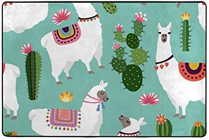 Моите мали илустрации за гнездо на лама кактус деца играат мат бебе ползички тепих не лизгаат меки подрачја килим за дневна соба трпезарија