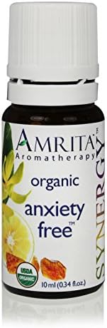 Ароматерапија на Амрита: А. Бесплатна мешавина од есенцијално масло од органска синергија; Намалување на нервозата природно; чиста