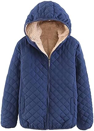 Женски долги зимски палта Худ топла обична јакна од бомбардер Раглан со џебови со палто за надворешни работи за надворешна облека