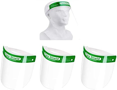 Безбедносен штит за лице-Зелени 3 парчиња сеопфатна лента за заштита со јасни леќи против магла, лесен транспарентен штит со
