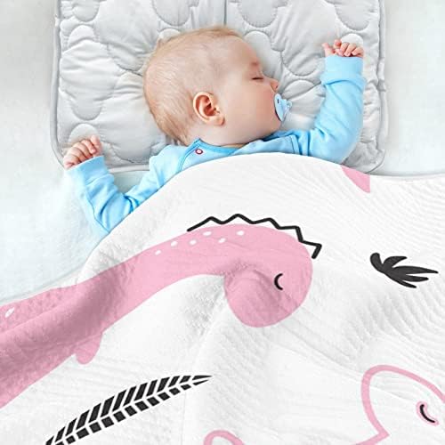 Мекхивер рака нацрта розово диносаурус бебешки ќебиња за девојчиња момчиња кои примаат ќебиња Девојче за дете ќебиња ќебиња за бебе за момче