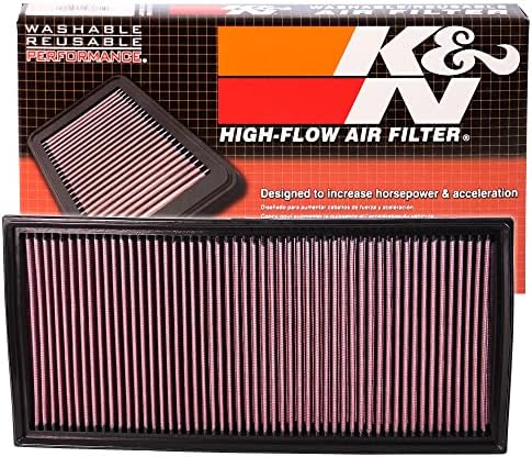 K&N Filter Air Filter: Зголемете ја моќноста и забрзувањето, засадувањето, филтерот за воздух за замена на автомобилот: Компатибилен со 2002-2019