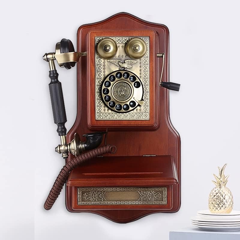 N/A wallид монтиран класичен телефон ротирачки бирање антички телефон