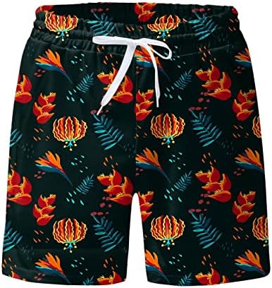 Одбор на Миашуи за мажи Пролетни летни летни обични панталони панталони печатени панталони со плажа со џебови за капење мажи за капење мажи