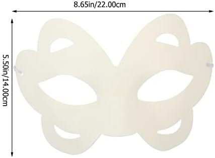 Inoomp 10pcs DIY маска за бела хартија, маскирани маски пулпа празни маски за сликање на Зоро празна маска рачно насликана маска