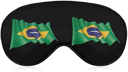Бразилско Знаме Маска За Спиење Лесна Маска За Очи Маска За Очи Покријте Со Прилагодлив Ремен За Мажи Жени