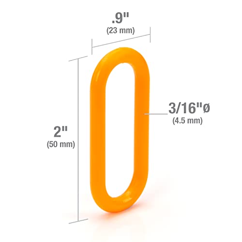 Стилман 100-метарски портокалова пластична безбедносна бариера ланец за градилиште/гаража, пластика што не се прилагодува/без низа, портокал