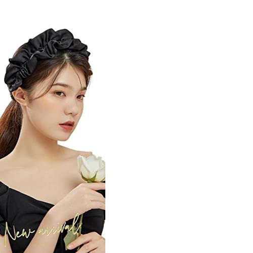 Мбета Лента за глава на Дебелото црево/корејски висококвалитетни додатоци за коса/сатенска мода француска плисирана лента за глава/миење