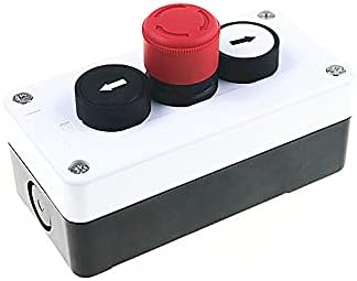 Копче за стоп за итни случаи на LYVI, копче со стрела, 3 дупки водоотпорно поле и поле за контрола на кутијата за прекинувач