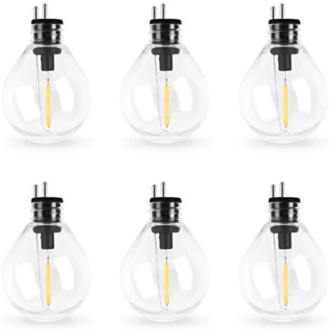 Shineled 6 пакувања G40 LED глобус пластични светилки, светилки за замена LED светла на отворено
