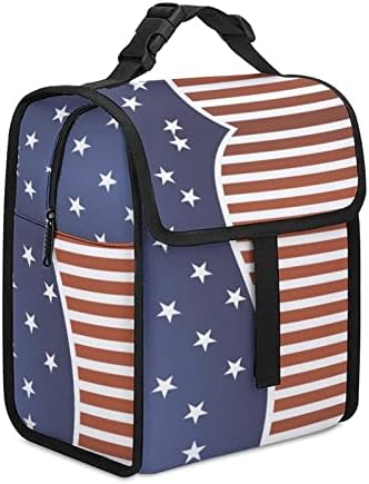 Америка Знаме Изолирани Ручек Торба Еднократно Контејнер Оброк Кутија За Канцеларија Училиште Плажа