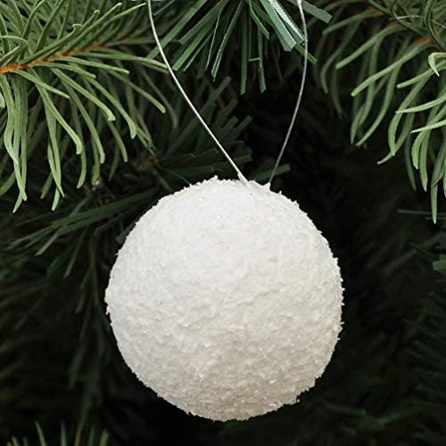 Nuobesty 12pcs Божиќна пена топка полистирен занаетчиска пена бела Божиќна занаетчиска топка новогодишна елка DIY занаетчиски