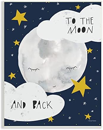 Ступел Индустрии Месечината И Грбот Симпатична Месечина Насмеани Облаци Ѕвезди, Дизајн На Рејчел Ниман