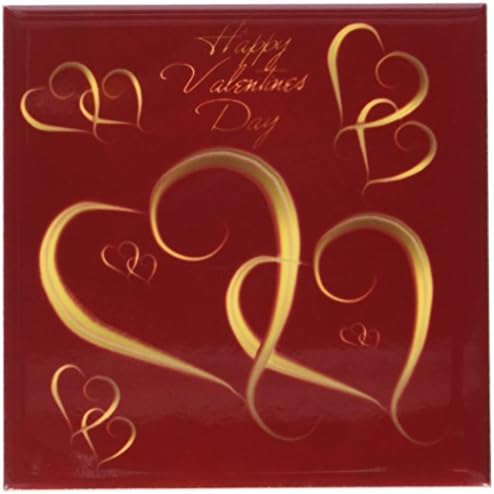 3drose CST_37589_3 Златни Срца Испреплетени На Шарени Црвена Позадина Со Среќен Денот На Вљубените Керамички Плочки Подлоги, Во собата