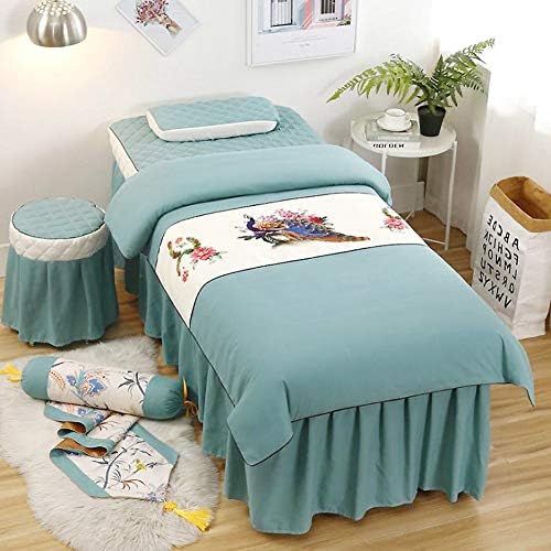 Печатење Полиестер за убавина за кревет, комплет, нордиска удобна маса за масажа поставува кревети со дупка за одмор на лице за