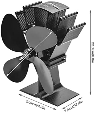 XFADR SRLIWHITE 4 Универзален Вентилатор Вентилатор За Шпорет На Топлина За Горилник За Дрва Камин За Камин Ефикасна Дистрибуција На Топлина