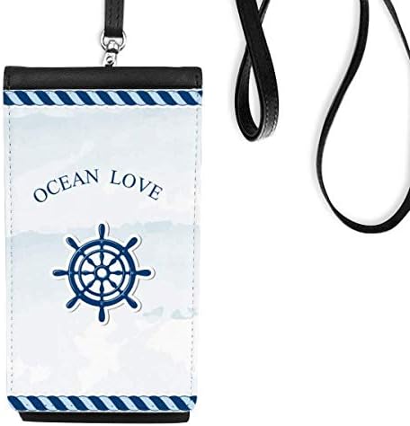 Руддер океански Loveубов морска пловидба сина телефонска чанта што виси мобилна торбичка црн џеб