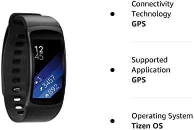 Samsung Опрема Fit2 Про Паметен Часовник За Жени &засилувач; Мажи СО GPS Поврзување И Фитнес Тракер, Големи-Црна