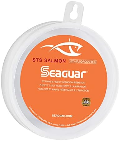 Линија за риболов лосос Seaguar STS, силна и отпорна на абразија, премиум водач на риболов со флуорокарбона, практично невидлива