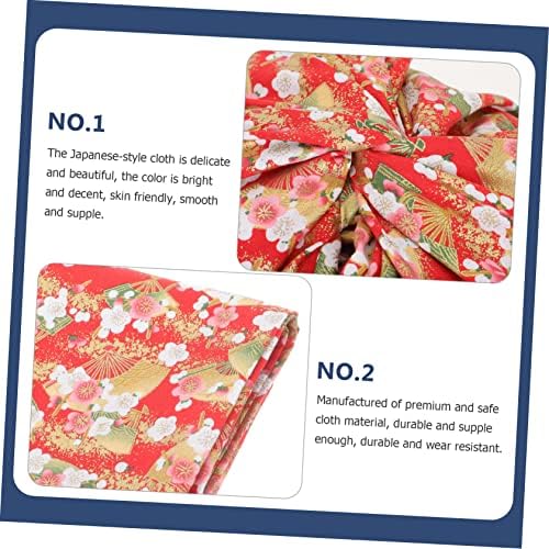 Абаодам јапонска крпа за завиткување бенто кутија јапонски бенто пласмамат декоративно пакување крпа црвена ткаенина торбичка торбичка