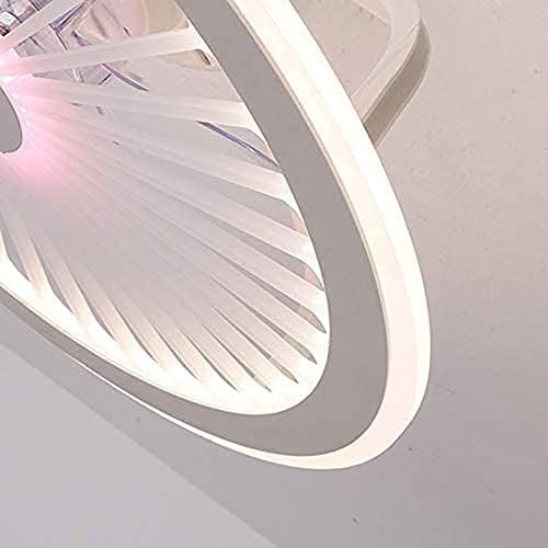 CCTUNG Белата Едноставна LED Таванот Вентилатор Со Светлина Три - Боја Затемнување Вентилатор Светла Таванот Вентилатор Светла Со Далечински